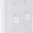 TayMac 2672W 2-Gang MASQUE Decorator Cover, Toggle, White
