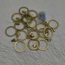 BlastHome Luxury Curtain Rings  Premium Metal with Quiet, Smooth Nylon Inserts  Pinhooks and Clips Included  1 1/2" Inside Diameter  18 Rings for Two Standard Curtains  Brushed Gold