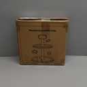 Urban Deco Wooden Decorative Tray Two Tiered Tray Decorations Round Serving Tray with Metal Handle, Wooden Cupcake Stand for Party Tiered Dessert Stand - Dark Brown Farmhouse Wood Tray