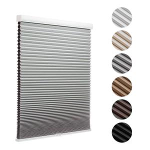 MYshade Cordless Blackout Cellular Shades for Windows, Honeycomb Window Shades with Thermal Insulation, Child & Pet Safe Room Darkening Shade, Easy Install, 44" W x 64" H, Grey