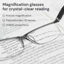 Gaoye 1.5 Executive Style Reading Glasses Men - Durable Readers with Blue Light Filtering- Comfortable Fit with TR90 Frames