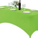 Spandex Table Cover for 6Ft or 4fT or 8ft Table Universal Fitted Stretch Tablecloth for Party, Banquet, Wedding and Events-Apple Green (72" x 30" (Rectangular)