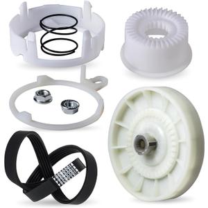 BlueStars W10721967 Washer Pulley Clutch Kit & W10006384 Drive Belt  Compatible for Whirlpool Kenmore Maytag - Replaces W10006356 W10006354 PS10057144 W10326374 AP6014712 WTW5000DW1 MVWX655DW1