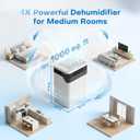 Dehumidifier 101 OZ, Dehumidifier for Bedroom (1000 sq. ft) | Sleep Mode, Humidity Display, Dehumidifiers for Home, Bathroom, Basement, RV & Closet