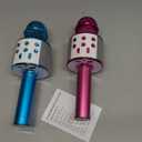 5 CORE Bluetooth Wireless Karaoke Microphone 2Pcs All-in-One Portable Handheld Mic with Speaker Recorder Microfono Inalambrico WM SPK PNK+BLU (Pink+Blue)