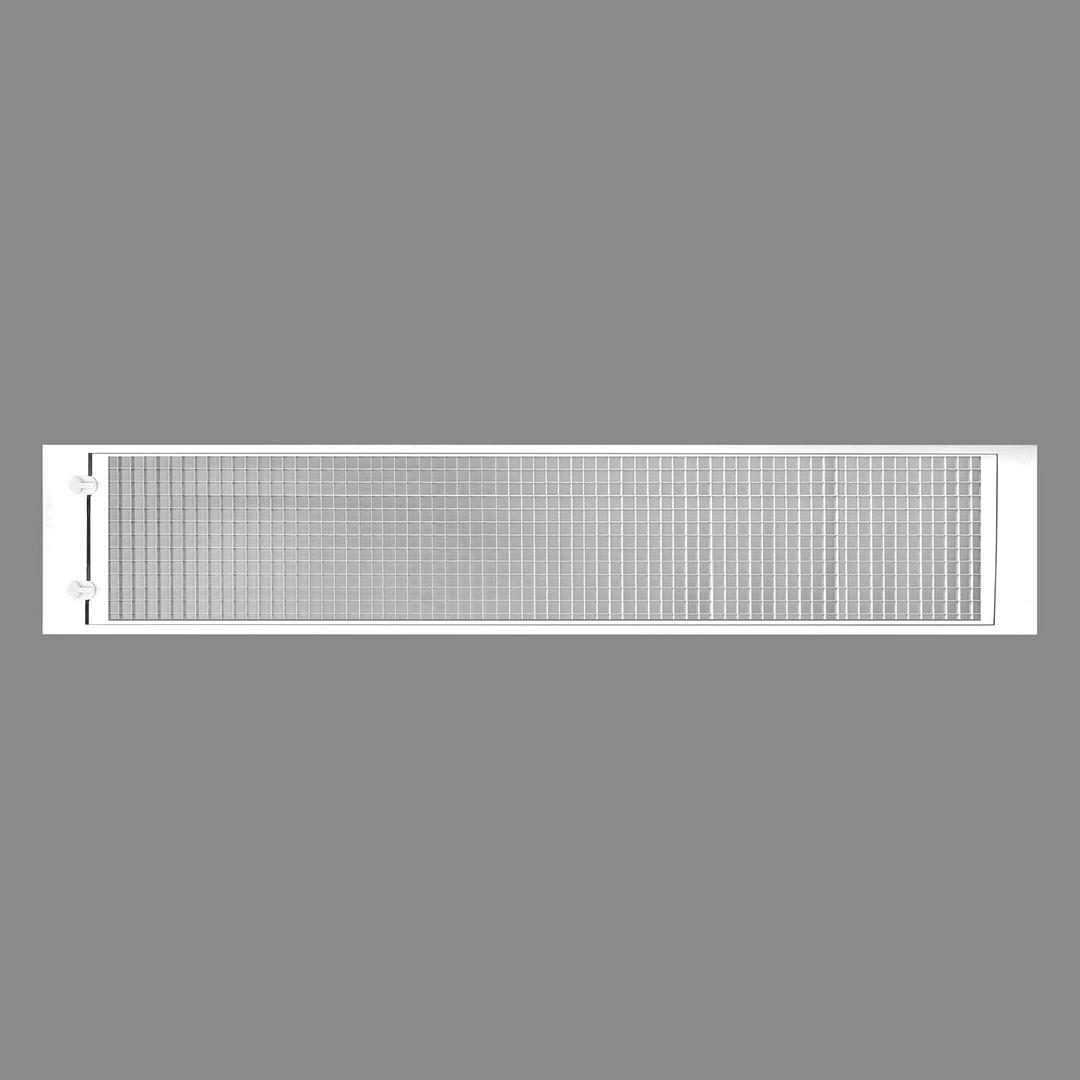 HVAC Premium 6" x 30" Cube Core Eggcrate Return Air Filter Grille for 1" Filter - Aluminum - White [Outer Dimensions: 8.5" x 32.5"]