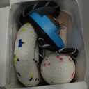 Aktor E-TPU Dog Balls, Interactive Dog Toys Tug of War, Teething Toys for Boredom to Keep Them Busy, Indestructible Dogs Toy for Dogs 2 Types (5 inch, Lemon-Blue)