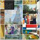 Art Wall Calendar 2026 12" x 12" FSC Plastic Free - Starts Week On Sunday | Family Planner Calendar 2026