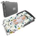 Baby Lounger, Foldable Portable Infant Lounger, Baby Nest Cover, Suitable for 0-24 Months Newborn Baby Lounger,Home Travel Dual-Purpose Baby Nest Blue Dinosaur
