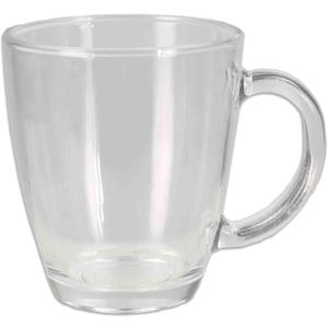 Home Basics GC44711 Glass Coffee Mug, 12 oz, Clear