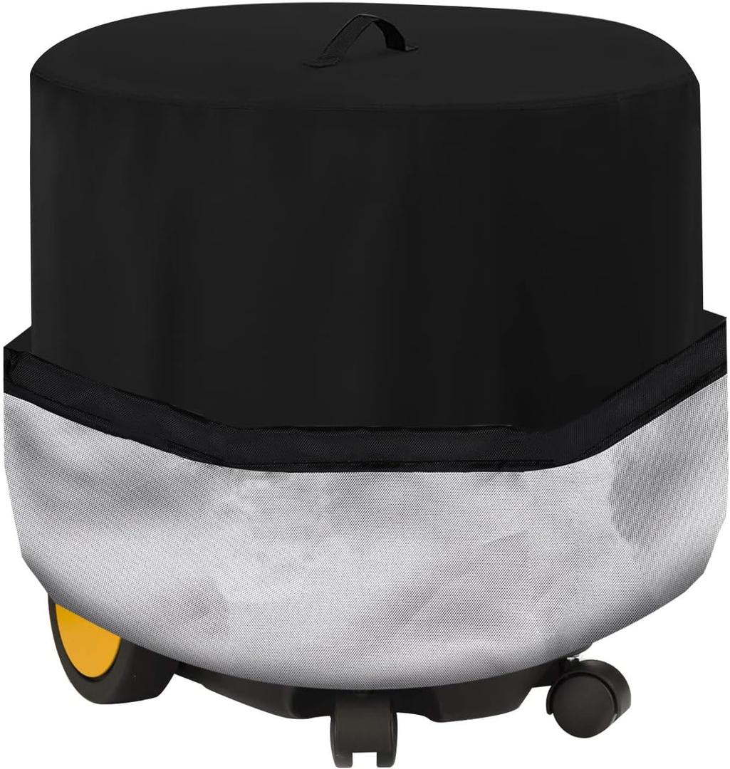 Black Cover for Shop Vac, 24''D x 26.5''H Wet and Dry Shop Vacuum Cleaners Dust Cover Protection for 12-16 Gallon Shop Wet Dry Vacuums