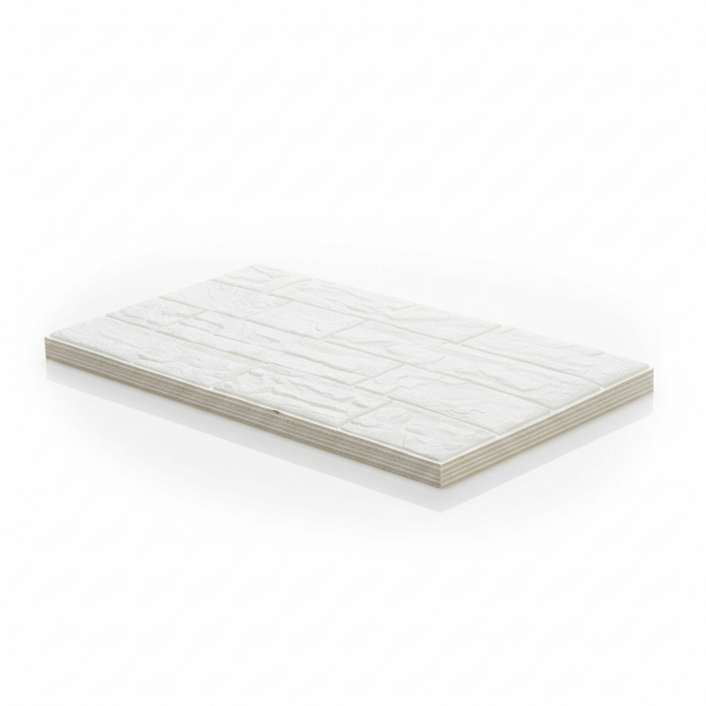 30 Pcs 3D Wall Panels, White Brick Printable 3D Wallpaper Stick and Peel