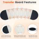 Slide Transfer Board with Disc,Sliding Board for from Wheelchair to Bed/Car,Anti-Slip Pad Make Transfers Easier & Safer,Heavy-Duty Sliding Board for Patient Senior, Reach More, Move Easier