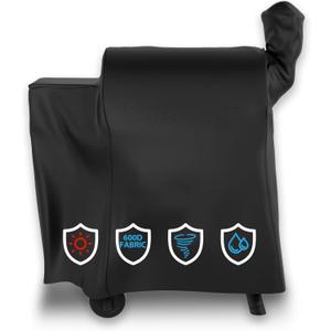 600D Heavy Duty Waterproof Wood Pellet Grill Smoker Cover for Traeger Pro 22 Series & Pro 575, Lil' Tex Grill and More, All Weather Protection(for Traeger Pro 22 Series Cover)