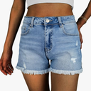 Jean Shorts Womens High Waisted Stretchy Ripped Denim Shorts, S/M
