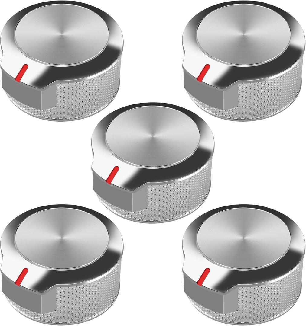 AMI PARTS W11156487 W10823529 Cooktop Range/Oven Knobs Fit for Kitchen-aid Whirl-Pool Stove Knobs Replacements, Replaces 4546228 AP6285576 5 PCS