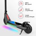 LINGTENG Electric Scooter for Kids Age 6-10, Kick-Start Boost Scooter with Adjustable Speed and Height, Flash Wheel & Deck Lights