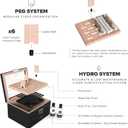 CASE ELEGANCE Glass Top Humidor with thick cedar, easy humidification system, accurate digital hygrometer - Mill, Black