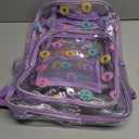 3 Pcs Kids Clear Backpack with Lunch Bag Pencil Case 16" Heavy Duty Transparent Bookbag for Boy Girl School Supplies(Shark,Navy)