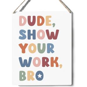 2 x Xiolcxdr Funny Classroom Wall Art Decor First Day of College Daycare Gift Math Geometry Science History Music Teacher Gifts Teacher's Day Gifts for Women Man Class Prints Wall Sign, 8x10inch