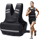 Weighted Vest for Women Men, 20lbs Adjustable Running Vest with Reflective Stripe, Comfortable Weight Vests for Workout, Strength Training, Running, Walking, Jogging, M