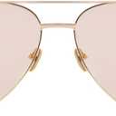 Oversized Aviator Sunglasses For Women 70s Retro 2025 Metal Shades with Gold Streamline Arms