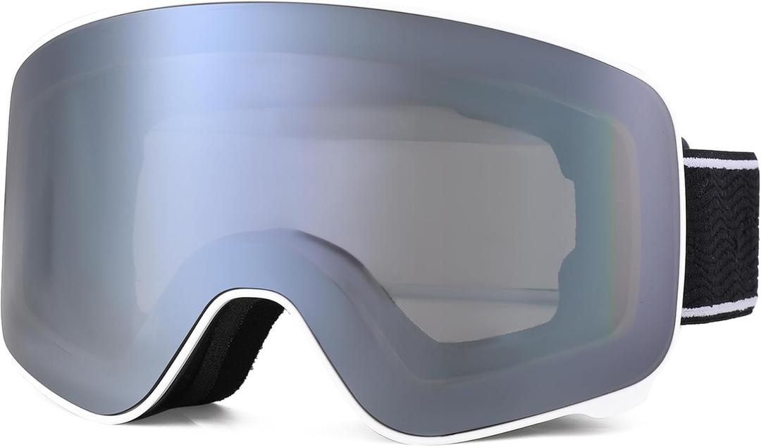 OTG Ski Goggles for Men Women Youth,Skiing,Ice Skating,Winter Sports,Snowboard Anti Fog Goggles,UV Protection (Mercury)