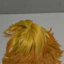 Wiggy Mermaid Zenitsu Cosplay Wig for DS Costume Short Orange Ombre Anime Wigs for Adults with Cap for Halloween Party