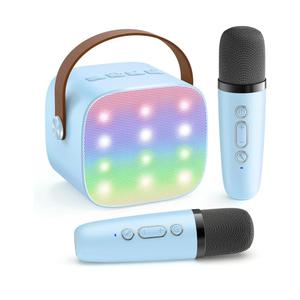 Karaoke Machine for Kids, Portable Mini Speaker with 2 Wireless Microphones, 2026 Top Birthday Toys Gifts for Boys Girls 3, 4, 5, 6, 7, 8, 9, 10, 11, 12+ Years Old Grandkids Family Party (Blue)