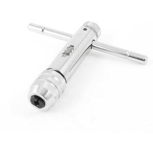 uxcell Adjustable Ratchet Tap Wrench T-Handle, 3/16"-1/2"(UNC/UNF) / 3.5mm-12mm Capacity, Tap Reamer Tapping Ratcheting Wrench,110mm (4.33-inch) Body Length