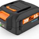 Powilling 5.0Ah 20V Replacement Battery for Worx Battery 20V WA3578 WA3575 WA3520 WA3525 WG545s