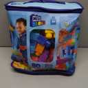 MEGA BLOKS First Builders Toddler Blocks Toys Set, Big Building Bag with 80 Pieces and Storage, Blue, Ages 1+ Years