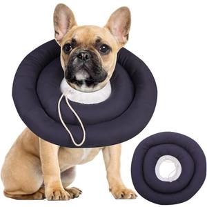 IDOMIK Dog Recovery Collar, Waterproof Soft Dog Cone After Surgery, Comfy Protective Elizabethan Collar Alternative for Dogs Cats, Adjustable Pet Neck Donut Cone Anti-Licking Biting Wounds S