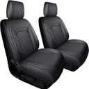 Aierxuan Jeep Wrangler JK JL Front Seat Covers Custom Fit 2/4 Door 2007-2025 Unlimited Rubicon 392 Sahara Willys Sport High Altitude Truck Pickup Waterproof Leather(2 PCS Front/Black1)