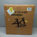 Bike Trainer, Magnetic Bicycle Stationary Stand for Indoor Exercise Riding, 26-29" & 700C Wheels, Quick Release Skewer & Front Wheel Riser Block Included (BK+ THRU AXLE)