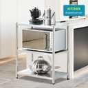 susunnus Stainless Steel Shelf,24.8*15.8-3Tier,for Kitchen,Garage