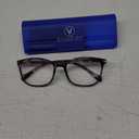 VisionGlobal Blue Light Blocking Glasses for Women, Anti Eyestrain, Computer Reading, TV Glasses, Stylish Square Frame, Anti Glare(+3.25 Magnification) (01_nola_pink)