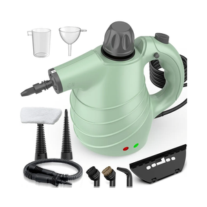 Handheld Steam Cleaner for Home, HighPressure ChemicalFree Steamer with 10 Accessories for Deep Cleaning and Less Scrubbing on Kitchen Grease, Bathroom Tile, Grout, Floor and Couch(Green)