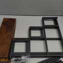 YINMIT Wooden Display Riser Stand,15.75 Inch Tiered Perfume and Cologne Organizer Stand, 4 Tier Spice Rack Organizer, Rustic Display Shelf for Cupcake, Figures, Candles (Brown,4 Tier Large)