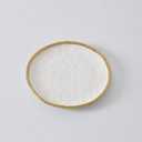 Pampa Bay Porcelain Round Salad Plate, 8.5 x 8.5 Inch., White/Gold, Oven and Dishwasher Safe