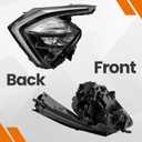 LED Headlight Assembly Compatible with 2023 2024 Kia Sportage with Bulbs(Driver Left Side)