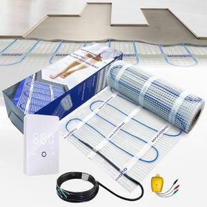 Floor Heating Mat Set, 50 Sqft - 120v Electric Radiant Floor Heating System Under Tile