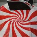 Tinideya 2 Pcs Christmas Candy Bathroom Rugs - 23.62 Inch Non Slip Absorbent Bath Mat, Round & Soft Imitation Cashmere for Winter Tub Shower Decor