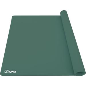 Sapid Extra Large Silicone Sheet for Crafts, Thick Silicone Jewelry Casting Mats, Nonstick Nonslip Silicon Mat for Epoxy Resin, Art Painting, Heat- Resistance Counter Mat (20"27.9", Dark Green)