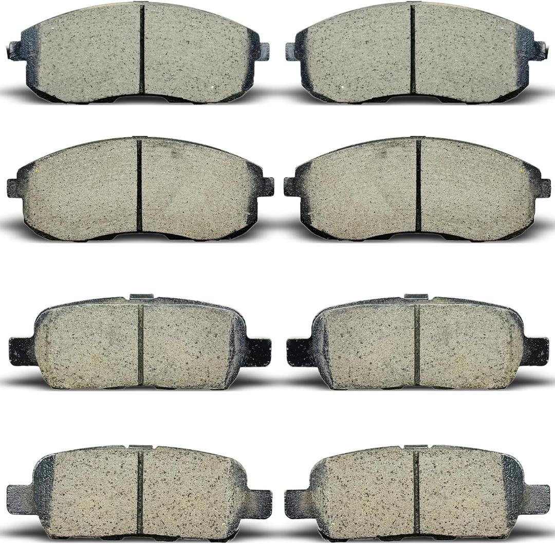 D815 D905 Front & Rear Ceramic Brake Pads - Fit Nissan 350Z (2003-2005), Altima (2002-2013), Juke (2011-2017), Sentra (2007-2018)