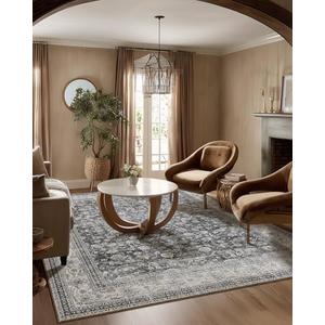 Machine Washable Rugs for Living Room: 5x7 Bedroom Rug Vintage Boho Area Rug Stain Resistant Non Slip Low Pile Lightweight Soft Carpets for Living Room Dining Room Kitchen Nursery Kids Room Farmhouse