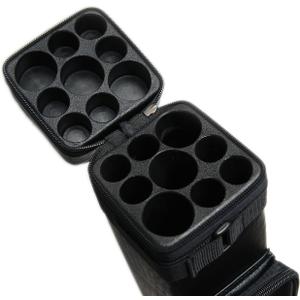 HAN'S DELTA 3B6S Hard 3x6 Pool Cue Case - Billiard Stick Carrying Case - 3 Butt 6 Shaft, (Black)