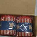 Yinder 2 Rolls Vintage Patriotic Red White and Blue Ribbon, 3 Inch x 20 Yards, Rustic Patriotic Wired Ribbon American Flag Stripes & Stars Ribbons for 4th of July 250th Independence Day Wreaths Decor
