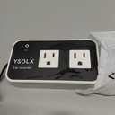 YSOLX 200W Car Power Inverter 12V to 110V for Vehicles, Car Plug Adapter Outlet with 4 USB Fast Charger, Car Charger Cigarette Lighter Adapter for Phone, Laptop on Road Trip (white)