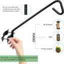 2 Packs 11 Inch Fence Deck Hook Rail Hanging Mounting Kit Heavy Duty Bird Feeder Hook Decorative Hanger for Bird Feeders Planters Suet Baskets Lanterns on Balcony Porch Railing Fence
